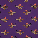 PURPLE FRENCH TERRY DOGS AND HEARTS 06470.009