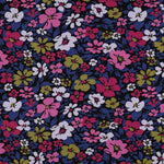 BLACK/ BLUE FRENCH TERRY FLOWERS 06481.001