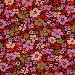 BORDEAUX/ RED FRENCH TERRY FLOWERS 06481.005