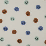 OFF-WHITE / GREEN FLANNEL HAPPY FACES 06510.002