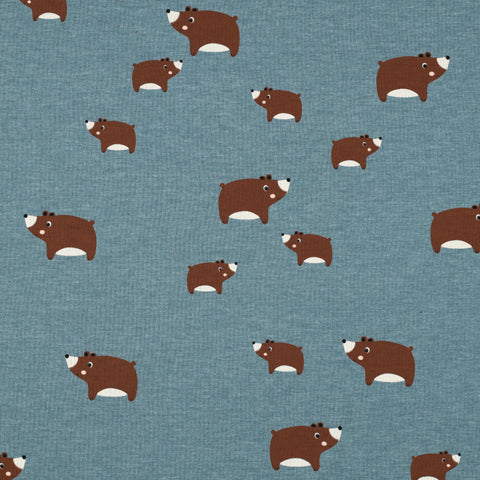 SMOKE BLUE JERSEY MELANGE BEARS 06516.032