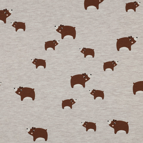 LIGHT SAND JERSEY MELANGE BEARS 06516.037