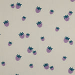 NATURAL/PETROL POPLIN ORGANIC NATURAL BERRIES 06569.001