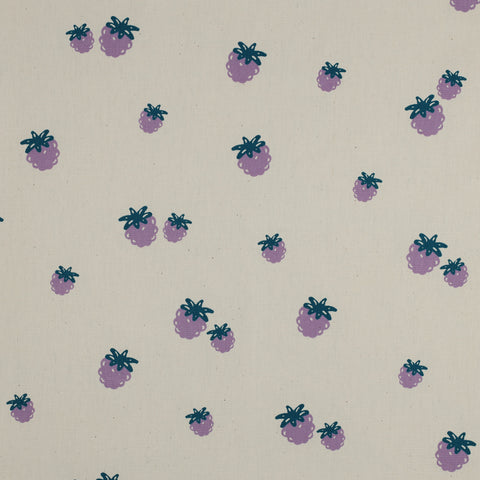 NATURAL/PETROL POPLIN ORGANIC NATURAL BERRIES 06569.001