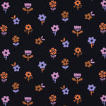 NAVY WAFFLE JERSEY FLOWERS 06660.003
