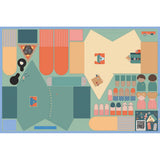 TAPIS DE PARC NUMÉRIQUE EN POPELINE COQUELICOT FRUITS 09213.001 
