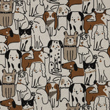 NATURAL CANVAS LINEN LOOK DOGS 06823.001