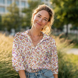 POPELINE FINE BLANCHE DIGITAL CITRON 03032.001 