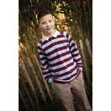 BURGUNDY SOFT SWEAT STRIPES 07157.008