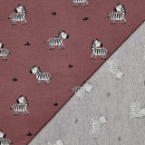 MAUVE FLANNEL ZEBRAS 07240.010