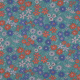 PETROL CANVAS FLOWERS 07476.007