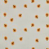 NATURAL DOUBLE GAUZE EMBROIDERY SUNFLOWERS  07837.001