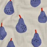 NATURAL/BLUE DOUBLE GAUZE ORGANIC PEARS JENNIFER BOURON 08100.014