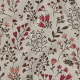 MAUVE COATED CANVAS LINEN LOOK FLOWERS  C1994.001