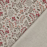 MAUVE COATED CANVAS LINEN LOOK FLOWERS  C1994.001