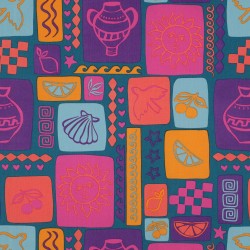 PETROL FINE POPLIN SUMMER PATCHWORK 05948.006