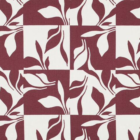 BERRY POPPY CANVAS ABSTRACT LEAVES 06336.007